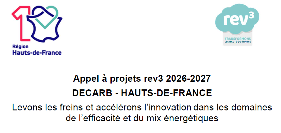 Appel à projets rev3 2026-2027 DECARB - HAUTS-DE-FRANCE